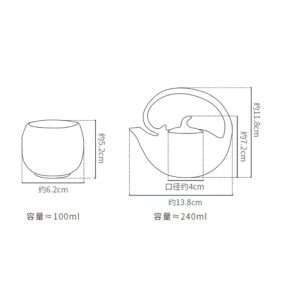 Vintage Porcelain Hand-painted Chrysanthemum Japanese Teapot And Cup Set With Handle