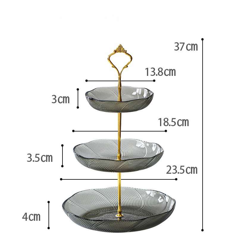 Modern Glass Afternoon 3 Tier High Pastry And Tea Plate Stand Modern Glass Afternoon 3 Tier High Pastry And Tea Plate Stand