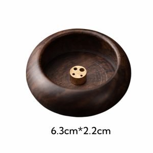Walnut Wood Stick Incense Burner Holder