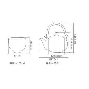 Antique Porcelain Hand-painted Lotus Leaf And Fish Japanese Teapot Set With Bamboo Handle