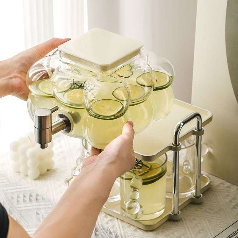 Eggshell Type 0.7 Gallon Mason Glass Sun Tea Jar Set with Stand and Spigot Eggshell Type 0.7 Gallon Mason Glass Sun Tea Jar Set with Stand and Spigot