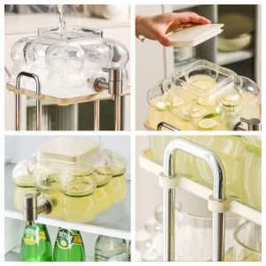 Eggshell Type 0.7 Gallon Mason Glass Sun Tea Jar Set with Stand and Spigot