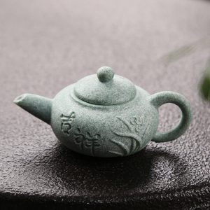 3.4 Fl Oz/100 Ml Antique Hand-painted Flower Porcelain Miniature And Mini Teapot