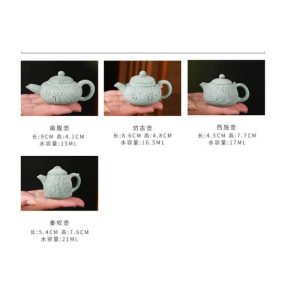 3.4 Fl Oz/100 Ml Antique Hand-painted Flower Porcelain Miniature And Mini Teapot