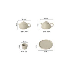 3.4 Fl Oz/100 Ml Antique Hand-painted Flower Porcelain Miniature And Mini Teapot