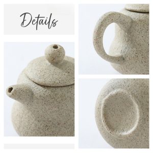 3.4 Fl Oz/100 Ml Antique Hand-painted Flower Porcelain Miniature And Mini Teapot