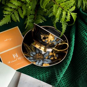 Botanical Whispers: Elegant English Bone China Tea Cups And Saucers Vintage