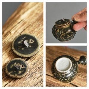 3.4 Fl Oz/100 Ml Antique Hand-painted Flower Porcelain Miniature And Mini Teapot