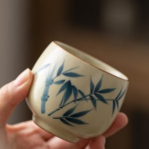 14.2 Fl Oz/420 Ml Forbidden City Traditional Enamel Chinese Ceramic Cups For Tea With Ceramic Infuser And Lid