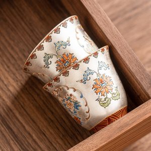 8.1 Fl Oz/240 Ml Blue And White Porcelain Antique Chinese Ceramic Tea Cups