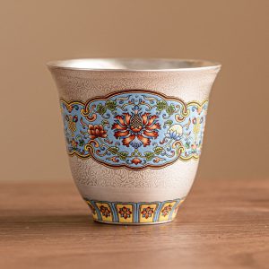 8.1 Fl Oz/240 Ml Blue And White Porcelain Antique Chinese Ceramic Tea Cups