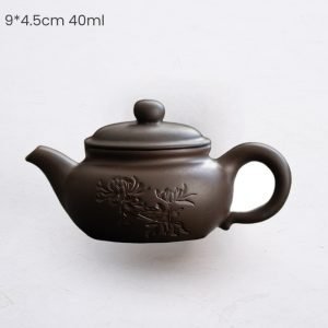 3.4 Fl Oz/100 Ml Antique Hand-painted Flower Porcelain Miniature And Mini Teapot