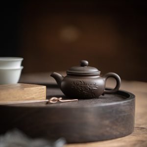 3.4 Fl Oz/100 Ml Antique Hand-painted Flower Porcelain Miniature And Mini Teapot