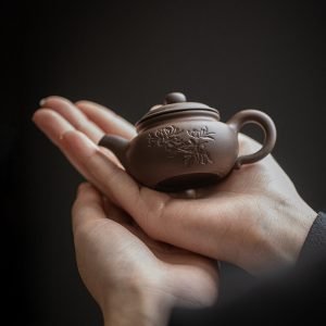 3.4 Fl Oz/100 Ml Antique Hand-painted Flower Porcelain Miniature And Mini Teapot