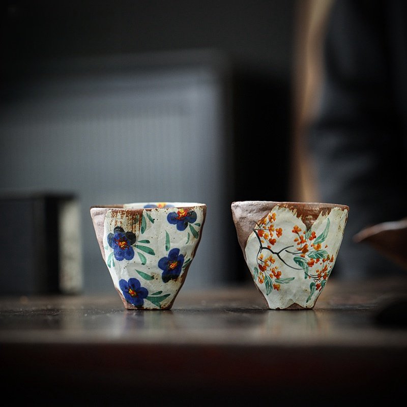 4.1 Fl Oz/120 Ml Japanese Style Wooden Tea Mugs Vintage 4.1 Fl Oz/120 Ml Japanese Style Wooden Tea Mugs Vintage