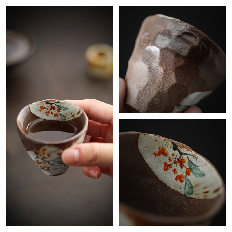 4.1 Fl Oz/120 Ml Japanese Style Wooden Tea Mugs Vintage 4.1 Fl Oz/120 Ml Japanese Style Wooden Tea Mugs Vintage