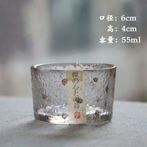 7.3 Fl Oz/215 Ml Japanese Rough Pottery Coffee Teacup And Saucer Set