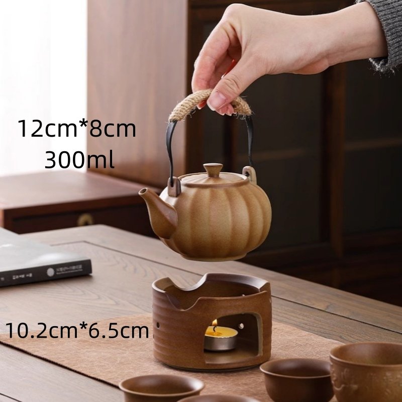 11.8 Fl Oz Black High Mountain Rough Pottery Teapot And Warmer 11.8 Fl Oz Black High Mountain Rough Pottery Teapot And Warmer