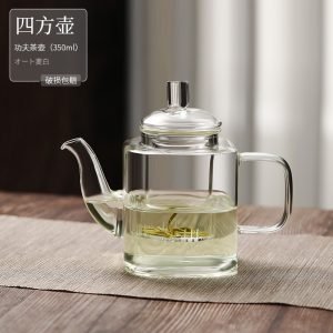 16.2 Fl Oz Small Iceberg Heat Resistant Glass Tea Infuser Kettle Teapot For Sale