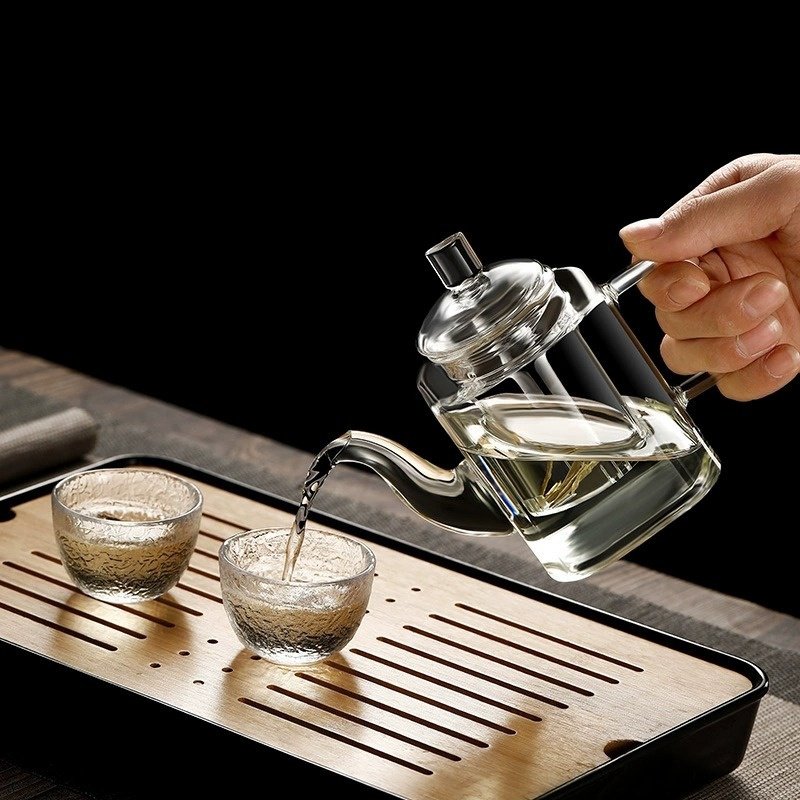 16.2 Fl Oz Small Iceberg Heat Resistant Glass Tea Infuser Kettle Teapot For Sale 16.2 Fl Oz Small Iceberg Heat Resistant Glass Tea Infuser Kettle Teapot For Sale