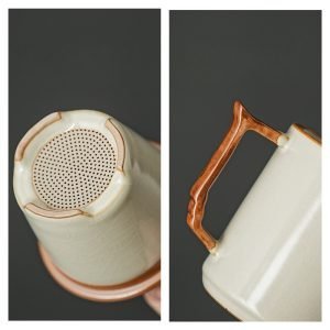 15.2 Fl Oz Colorful Antique Chinese Traditional Ceramic Tea Cups And Chawan Set With Lid And Ceramic Infuser