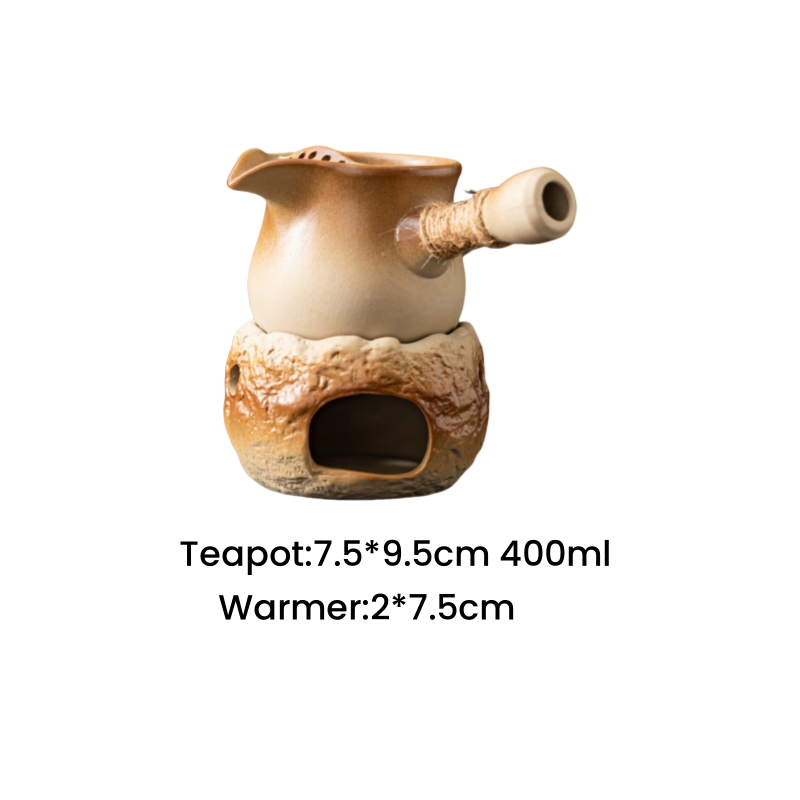10.1 Fl Oz Pumpkin-shaped Porcelain Teapot And Candle Ceramic Warmer 10.1 Fl Oz Pumpkin-shaped Porcelain Teapot And Candle Ceramic Warmer