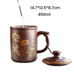 2 Fl Oz/60 Ml Small Silver Gilded Inner Dragon Pattern Chinese Bone China Tea Cup