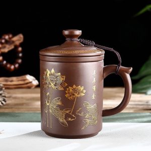 2 Fl Oz/60 Ml Small Silver Gilded Inner Dragon Pattern Chinese Bone China Tea Cup
