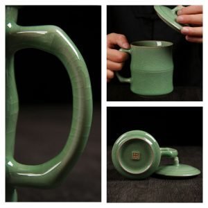 2 Fl Oz/60 Ml Small Silver Gilded Inner Dragon Pattern Chinese Bone China Tea Cup