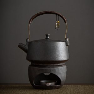 16.9 Fl Oz Chinese Antique Foo Dog Teapot With Candle Warmer