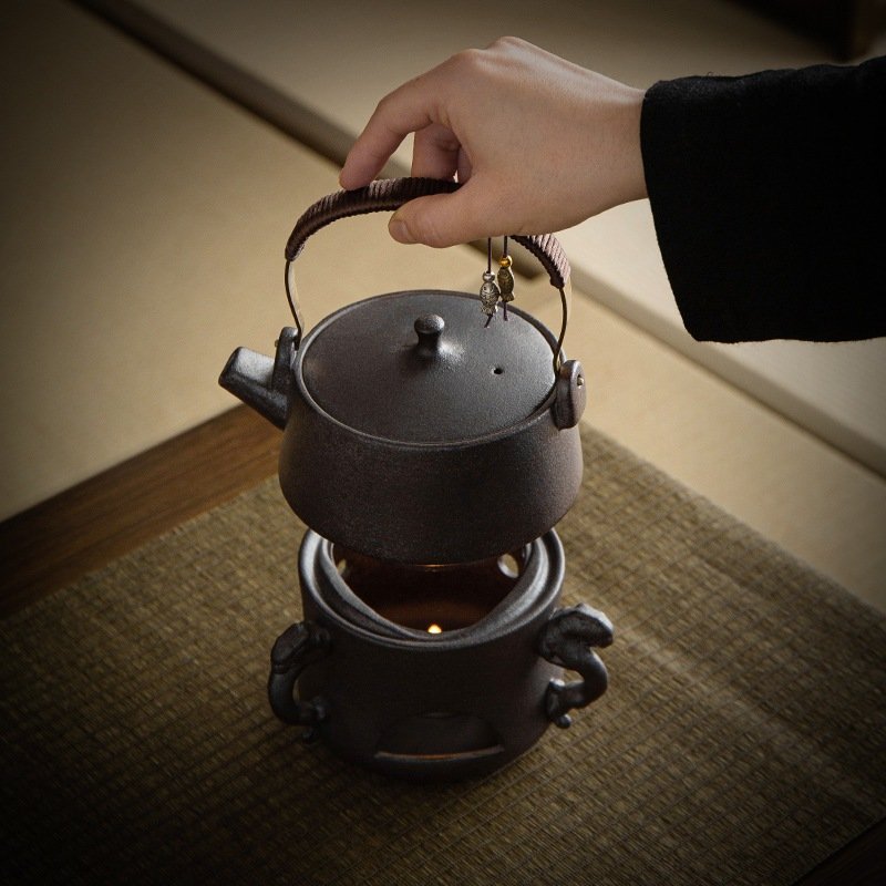 16.9 Fl Oz Chinese Antique Foo Dog Teapot With Candle Warmer 16.9 Fl Oz Chinese Antique Foo Dog Teapot With Candle Warmer