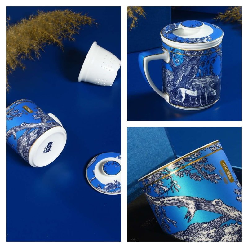 8.1 Fl Oz/240 Ml Blue And White Porcelain Antique Chinese Ceramic Tea Cups 8.1 Fl Oz/240 Ml Blue And White Porcelain Antique Chinese Ceramic Tea Cups