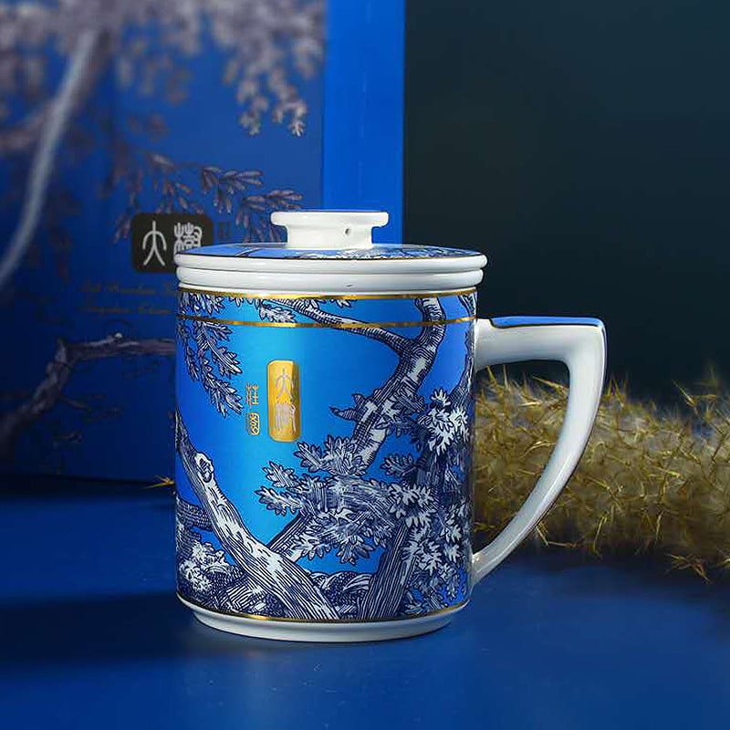 8.1 Fl Oz/240 Ml Blue And White Porcelain Antique Chinese Ceramic Tea Cups 8.1 Fl Oz/240 Ml Blue And White Porcelain Antique Chinese Ceramic Tea Cups