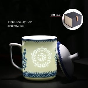 2 Fl Oz/60 Ml Small Silver Gilded Inner Dragon Pattern Chinese Bone China Tea Cup