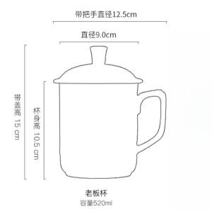 2 Fl Oz/60 Ml Small Silver Gilded Inner Dragon Pattern Chinese Bone China Tea Cup