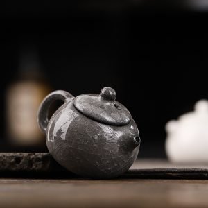 4 Fl Oz/120 Ml Cloud Theme Simple Porcelain Mini Ceramic Teapot For One