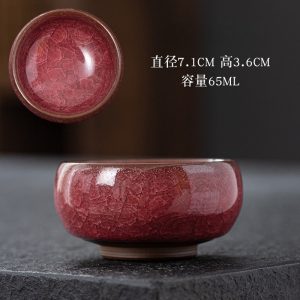 4.7 Fl Oz/140 Ml Crystal Blue Hare’s Fur Style Jian Zhan Ware Tea Cup