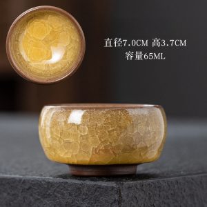 4.7 Fl Oz/140 Ml Crystal Blue Hare’s Fur Style Jian Zhan Ware Tea Cup