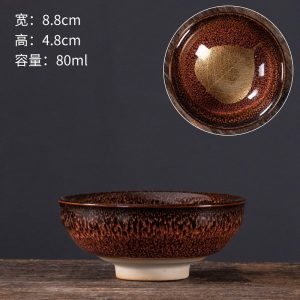 4.4 Fl Oz/130 Ml Cloisonné Fur Style Plum Jian Zhan Ware Teacups