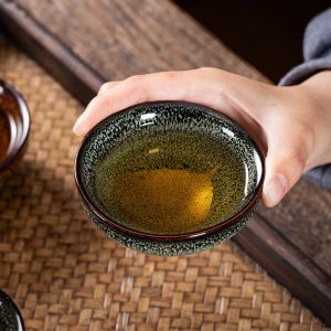 4.4 Fl Oz/130 Ml Cloisonné Fur Style Plum Jian Zhan Ware Teacups