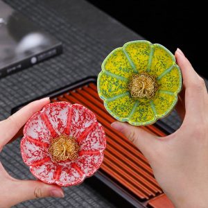 4.4 Fl Oz/130 Ml Cloisonné Fur Style Plum Jian Zhan Ware Teacups