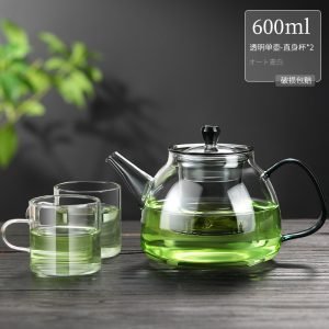 16.2 Fl Oz Small Iceberg Heat Resistant Glass Tea Infuser Kettle Teapot For Sale