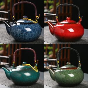 8.1 Fl Oz-9.1 Fl Oz Antique Traditional Chinese Purple Clay Teapot