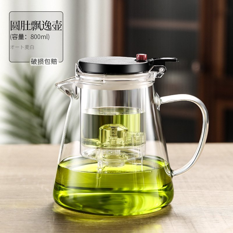 16.2 Fl Oz Small Iceberg Heat Resistant Glass Tea Infuser Kettle Teapot For Sale 16.2 Fl Oz Small Iceberg Heat Resistant Glass Tea Infuser Kettle Teapot For Sale