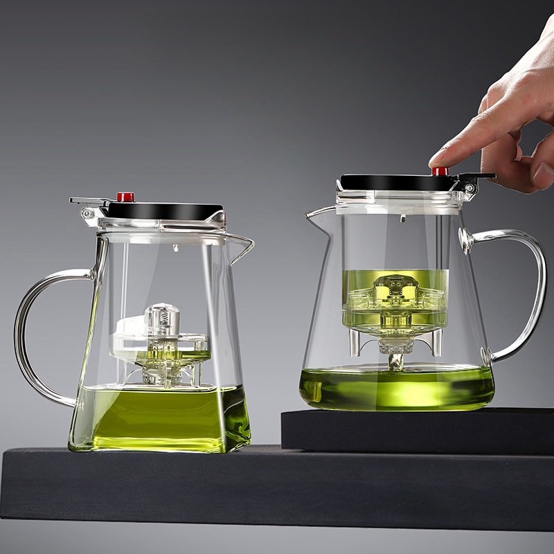 16.2 Fl Oz Small Iceberg Heat Resistant Glass Tea Infuser Kettle Teapot For Sale 16.2 Fl Oz Small Iceberg Heat Resistant Glass Tea Infuser Kettle Teapot For Sale