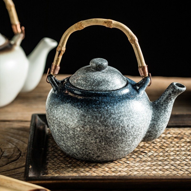8.1 Fl Oz/240 Ml Antique Blue Ice Crackle Glaze Chinese Teapot And Cup Porcelain Set 8.1 Fl Oz/240 Ml Antique Blue Ice Crackle Glaze Chinese Teapot And Cup Porcelain Set