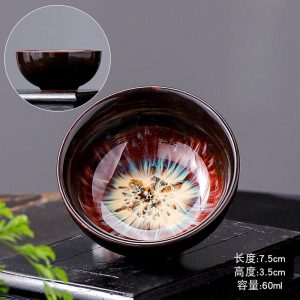 1.85 Fl Oz/55 Ml Hare’s Fur Galactic Ceramic Jian Zhan Tea Cup