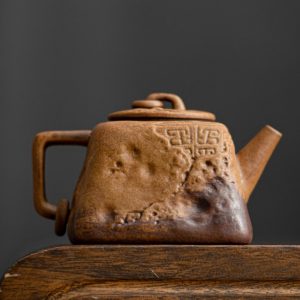 3.4 Fl Oz-6.1 Fl Oz Handmade Vintage Pottery Chinese Square Teapots