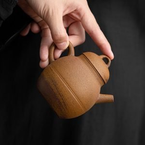 33.8 Fl Oz/1000 Ml Blue And Pink Flower Vintage Chinese Teapot With Bamboo Handle