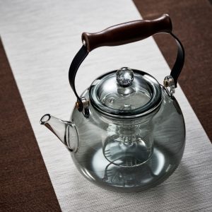 16.2 Fl Oz Small Iceberg Heat Resistant Glass Tea Infuser Kettle Teapot For Sale